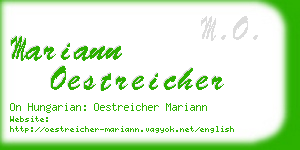 mariann oestreicher business card